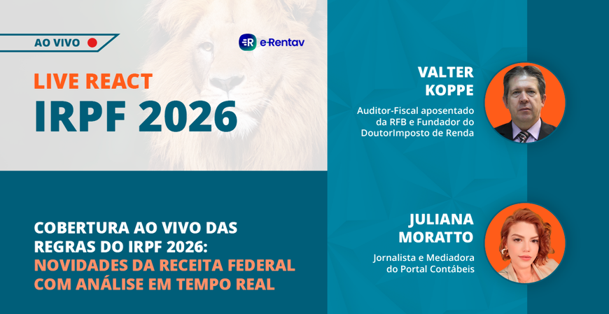 Contábeis faz cobertura ao vivo das regras do IRPF 2026 na próxima segunda (16) Contábeis faz cobertura ao vivo das regras do IRPF 2026 na próxima segunda (16)
