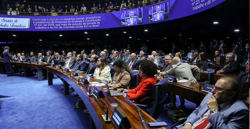 Senado inicia nesta terça-feira (6) debate sobre fim da escala 6x1 e redução da jornada